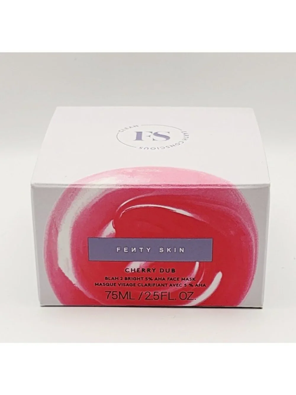Fenty Skin Cherry Dub Blah 2 Bright 5% AHA BHA Face Mask 2.5oz 75ml New in Box